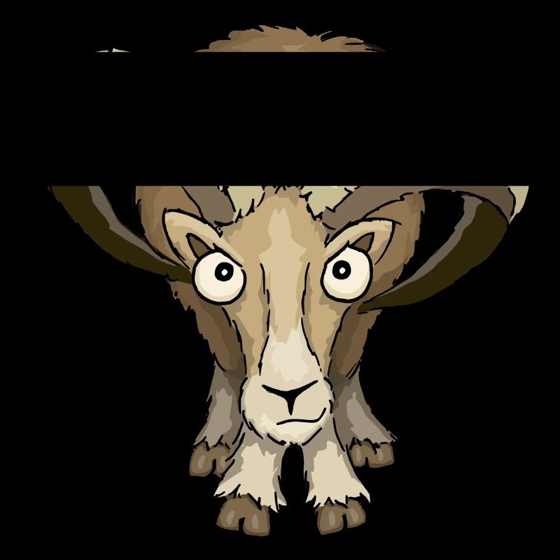 Mouflon ram Stock stare down Aries gift