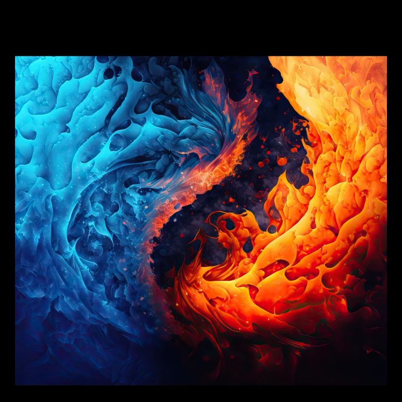 Water And Flame Pattern