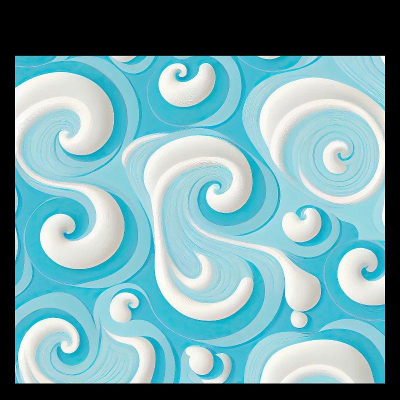 Pastel Blue And White Abstract Swirl Pattern