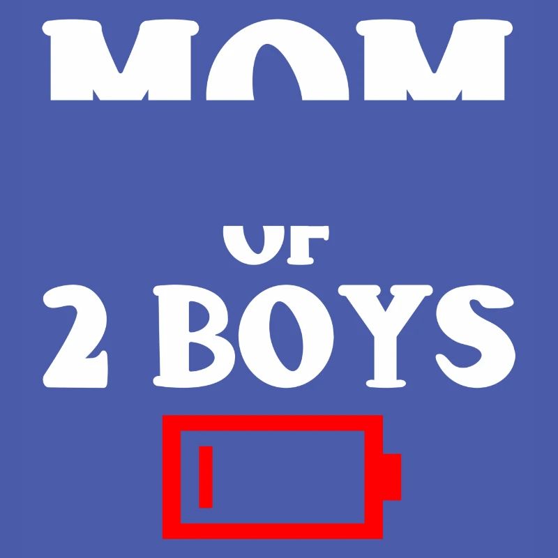 Müde Mutter von 2 jungen lustigen Mutter von zwei Söhnen