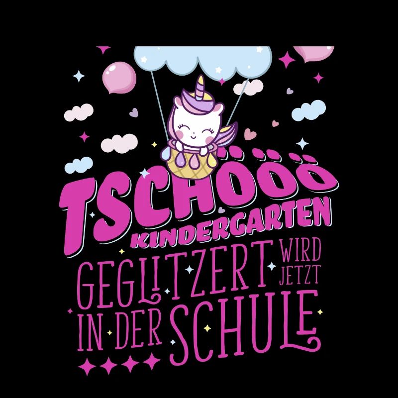 Tschööö Kindergarten geglitzert wird in der Schule