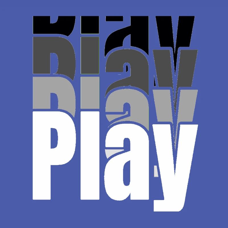 Overlapping Play Typography