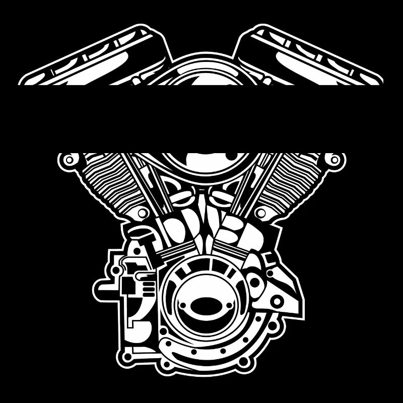 Motorrad Motor / Engine 01_weiß