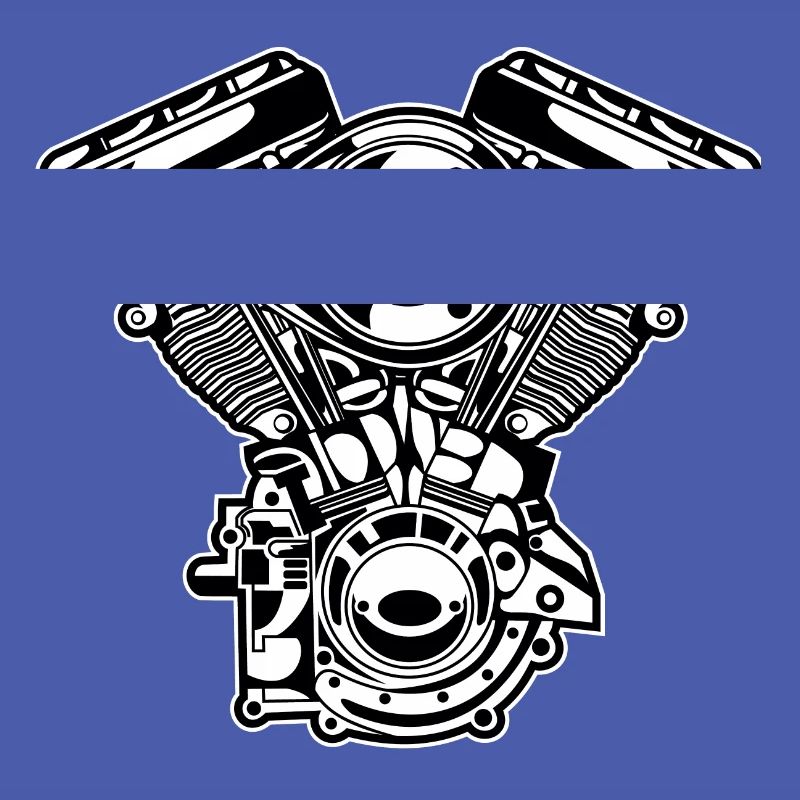 Motorcycle Engine / Engine 01_black white