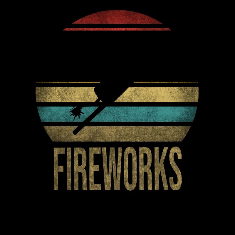 Fireworks Boom Rocket Going Up Launch Retro