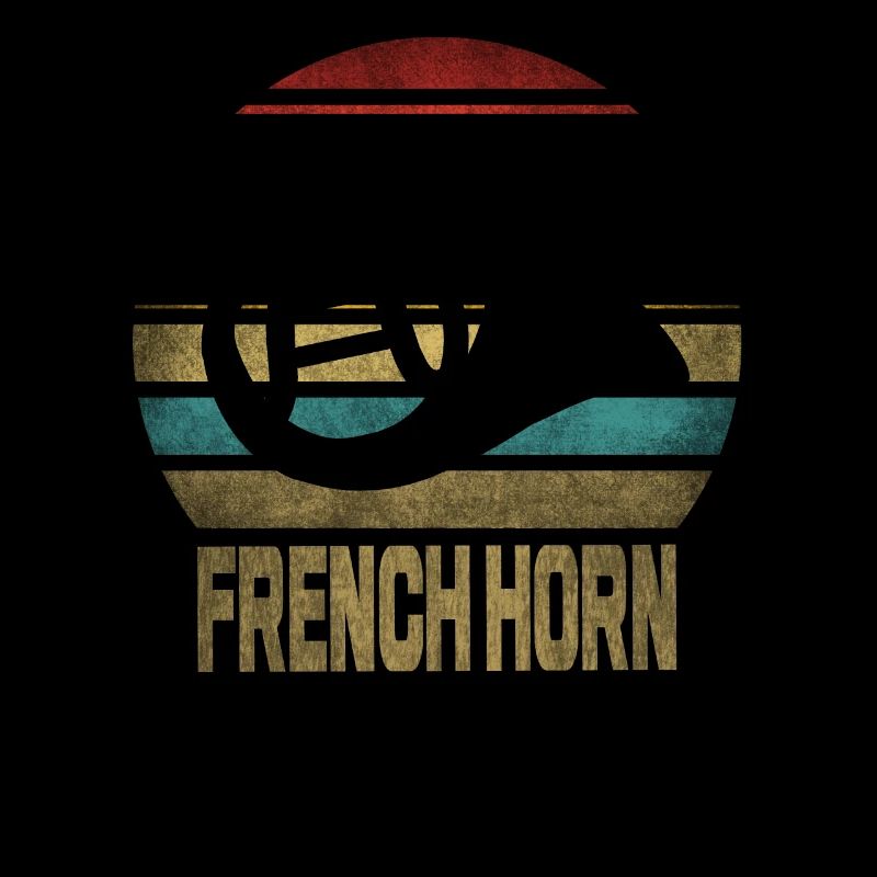 Français Instrument de cor Retro Sunset