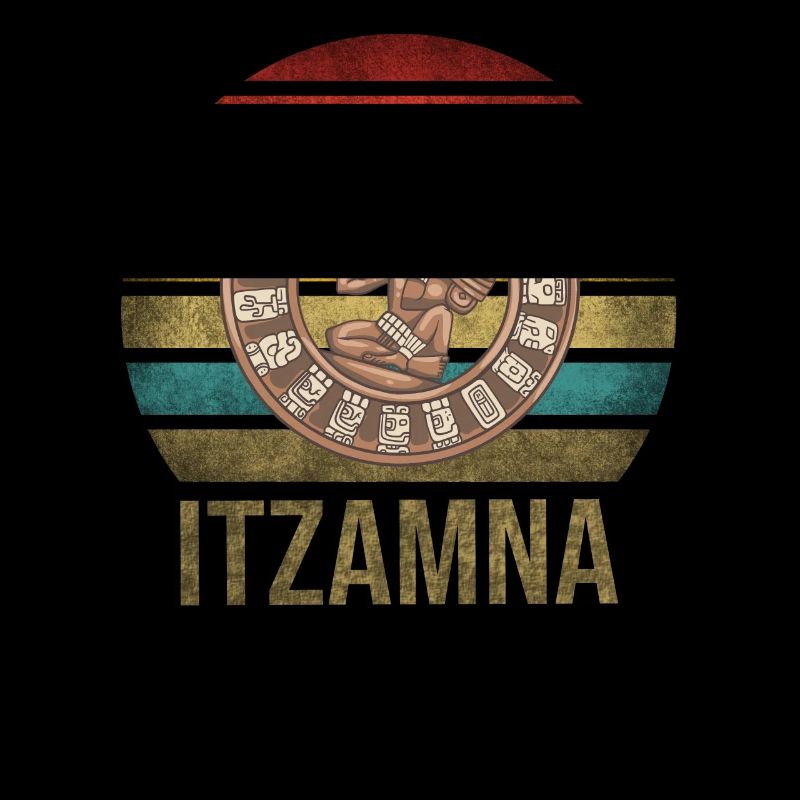 Calendrier Maya Itzamna Rétro Coucher de soleil