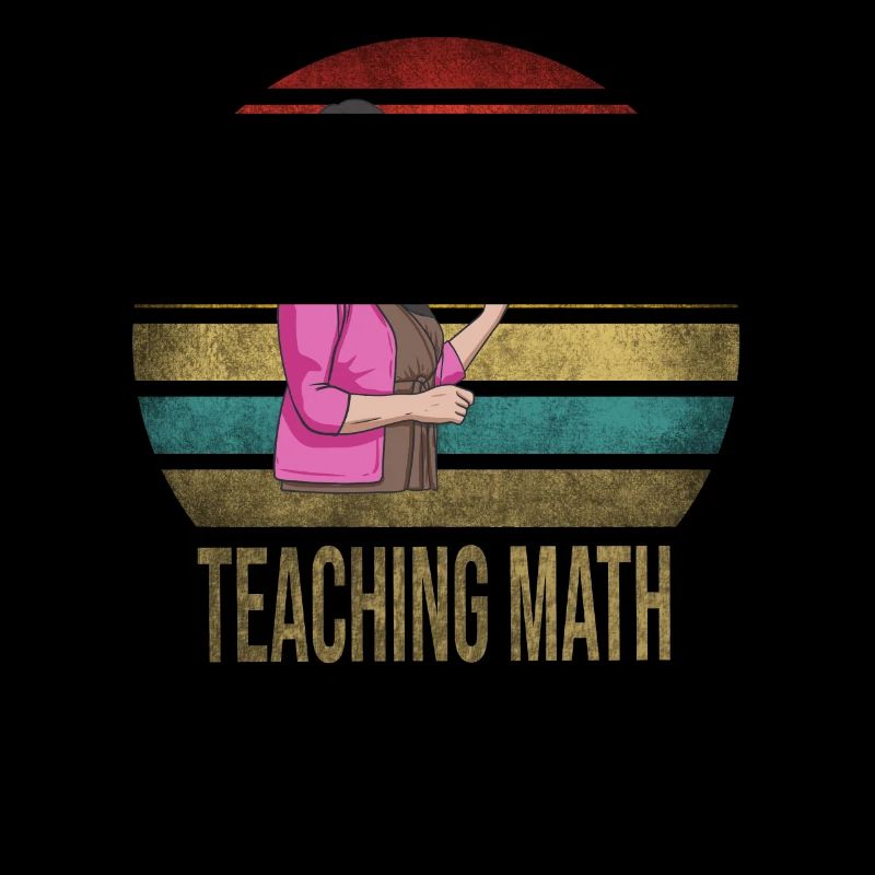 Math Teacher Mathematics School Retro Sunset