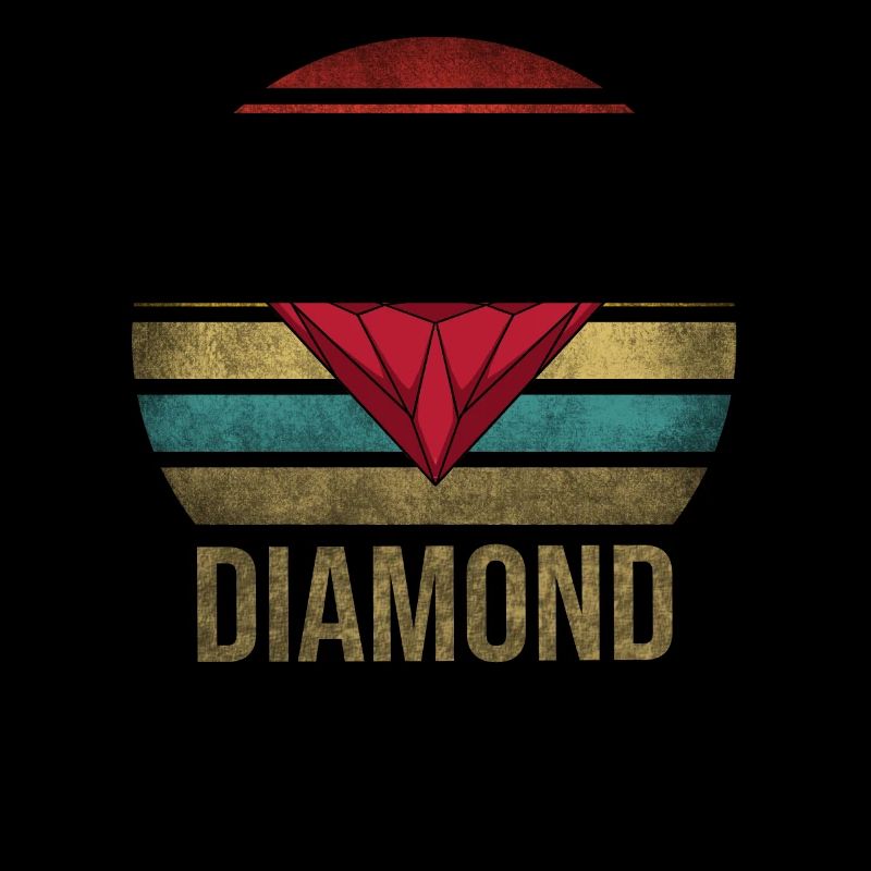 Ruby Gemstone Retro Coucher de soleil