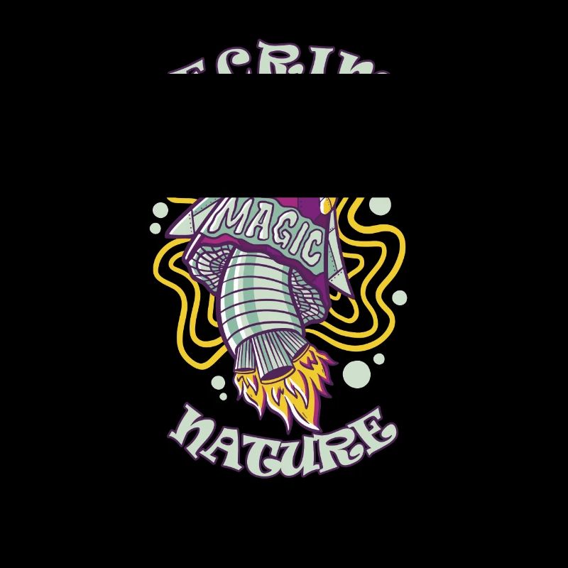 Decrime Nature Coloré Magic Mushroom Rocket