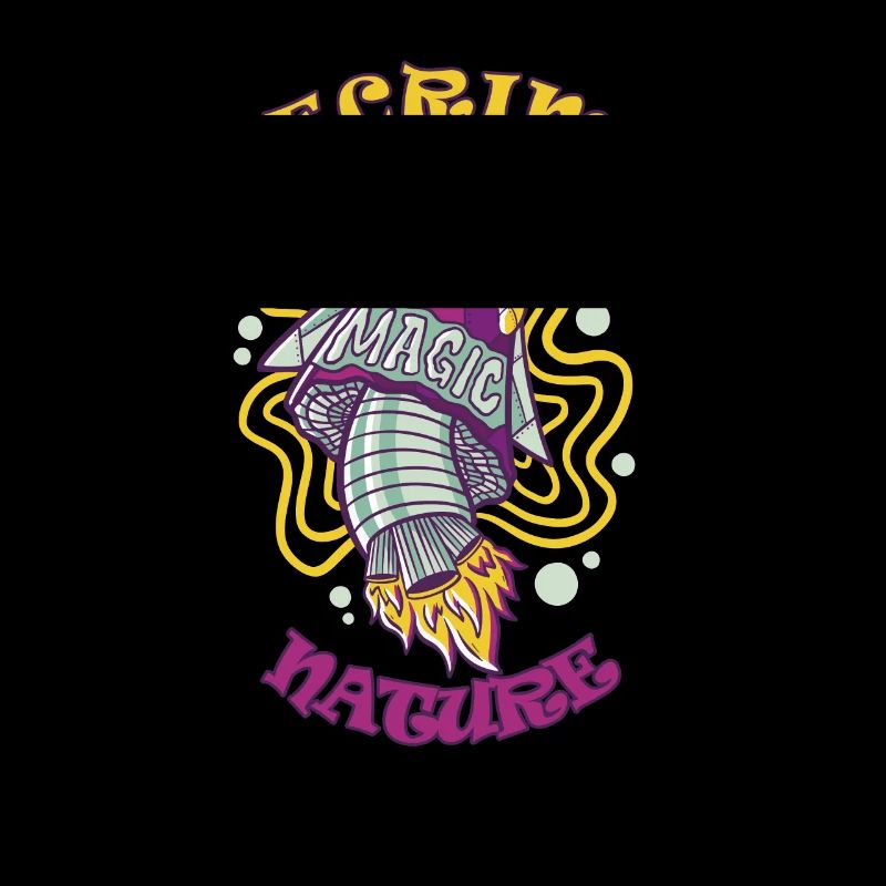 Decrime Nature Coloré Magic Mushroom Rocket
