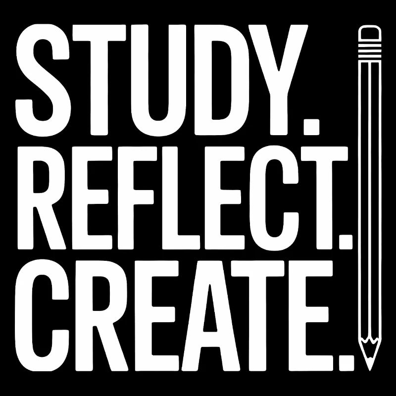 Study Reflect Erstellen Sie Bleistifttypografie