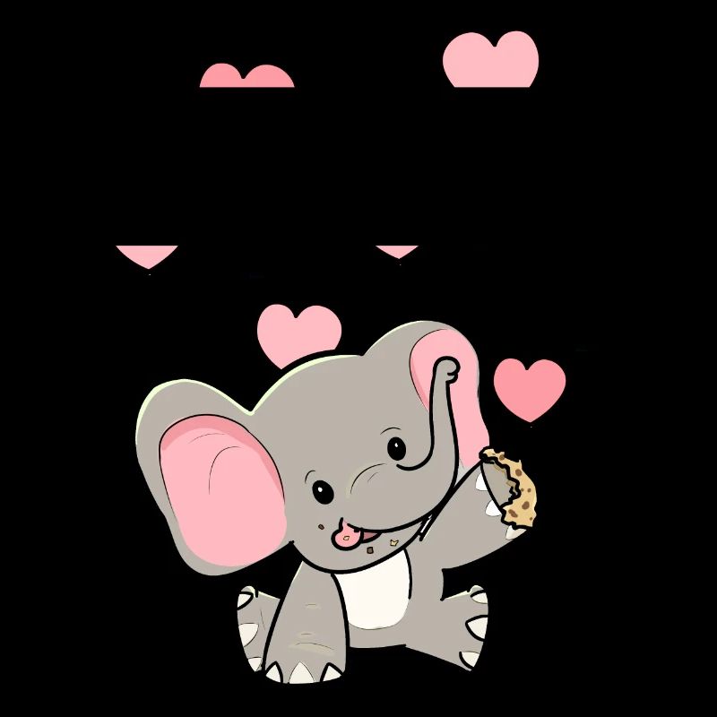 Cœurs Ballons Faune Éléphant Bébé Naissance