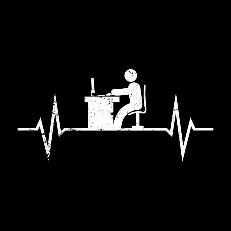 Work. Heartbeat. Working. Office. Funny Gift