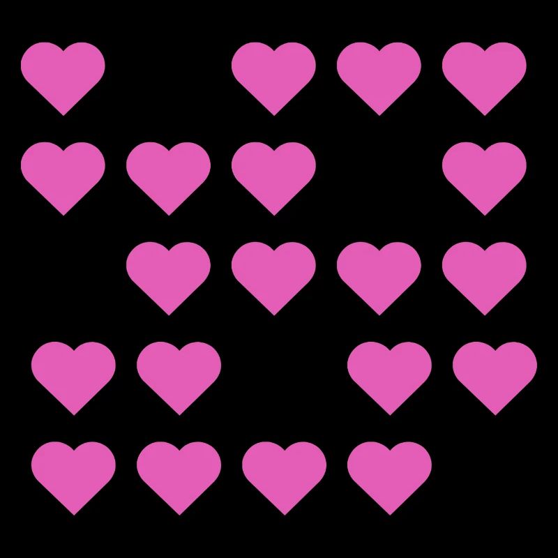 Pink Heart Grid Pattern