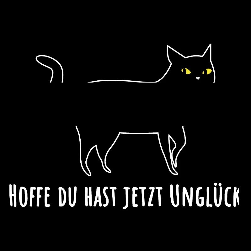 Schwarze Katze mit Unglück
