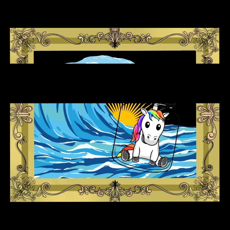 Message d’anniversaire de licorne dans une bouteille