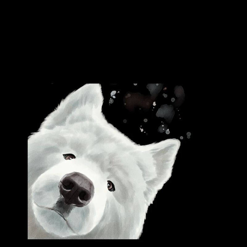 Neugieriges Samojede Hund