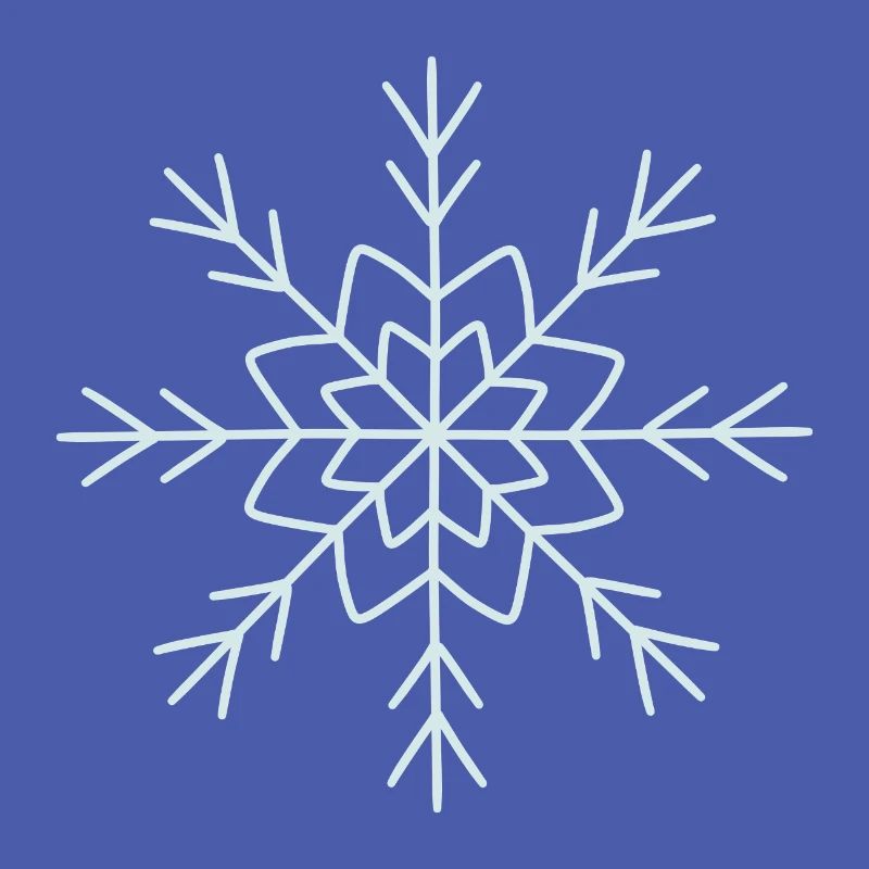 Conception artistique complexe de ligne de flocon de neige