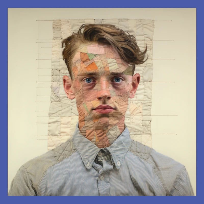 Collage de portraits en patchwork