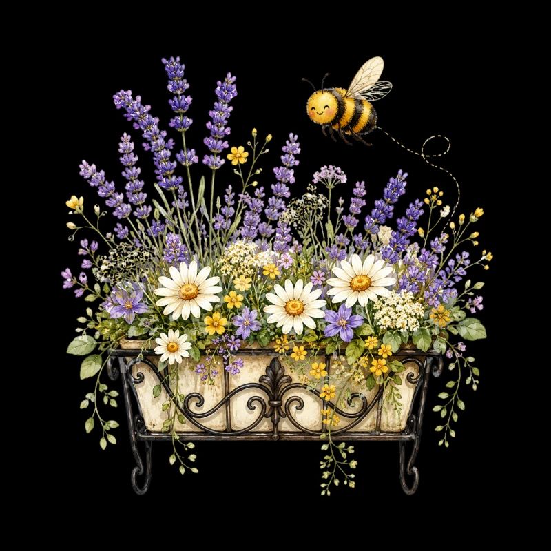 Bee-friendly flower box
