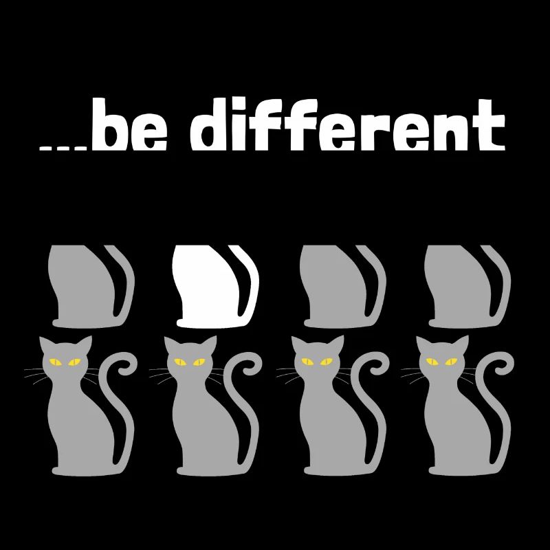 Sei anders als Katze dargestellt