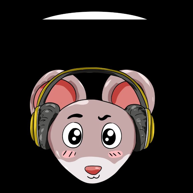 Maus mit Kopfhörer