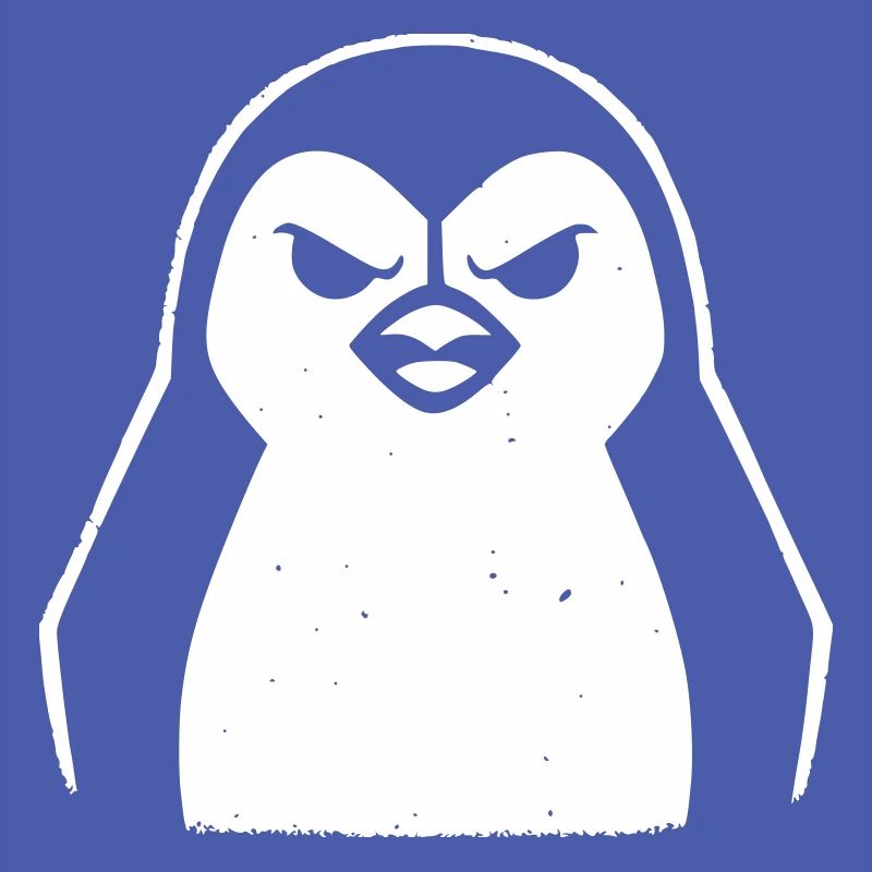 pinguin stencil grunge minimalistisch-vector Linux