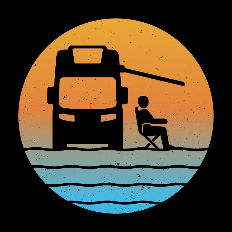 Motorhome sunset camping t-shirt camper