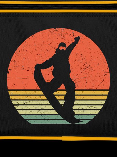 Snowboarding retro snowboard