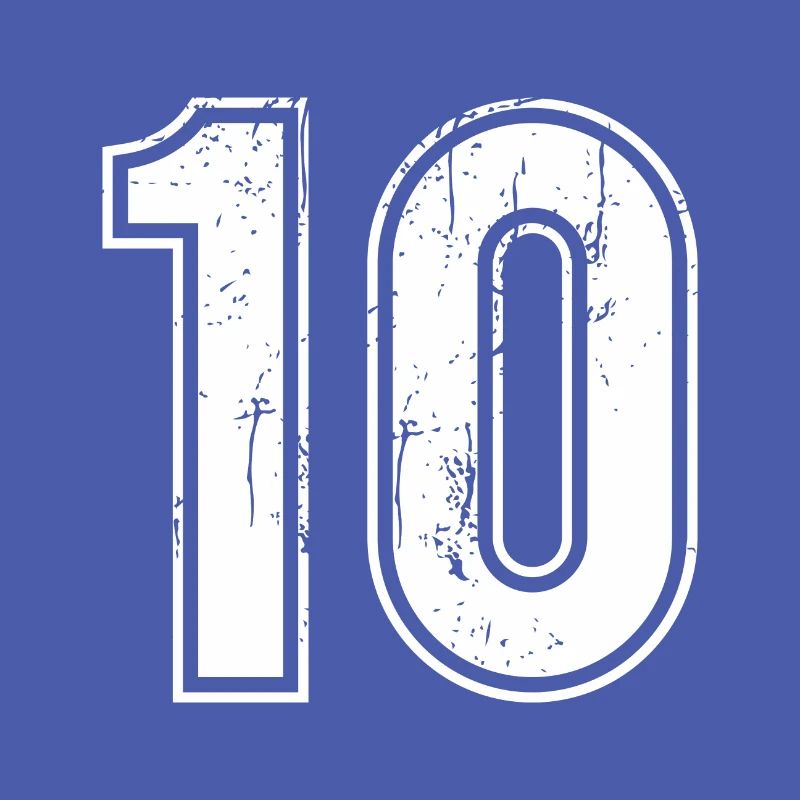 10 ans Retro Jersey Numéro 10 T-hirt Numéro