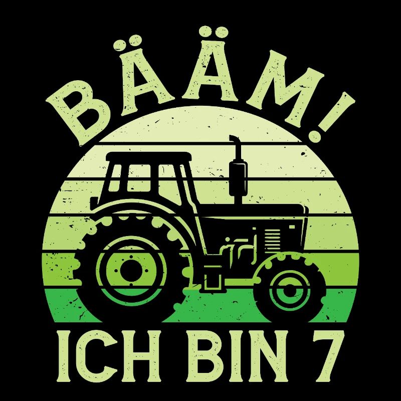 Ich bin 7 Jahre Drei Junge 7. Geburtstag Traktor