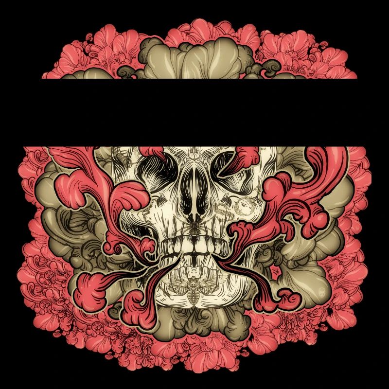 Fleur de crâne tatoué