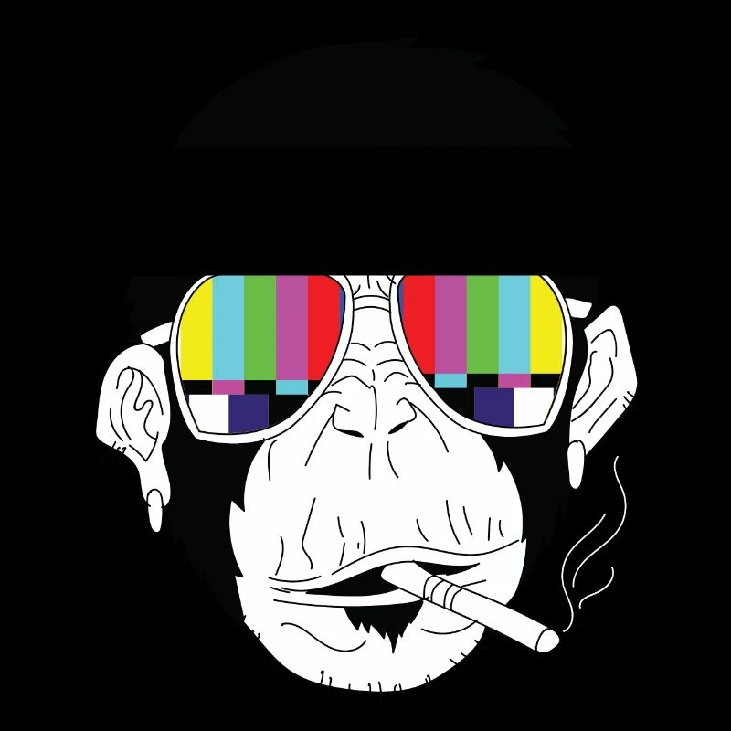 Monkey Gorilla Cigarette Lunettes de soleil