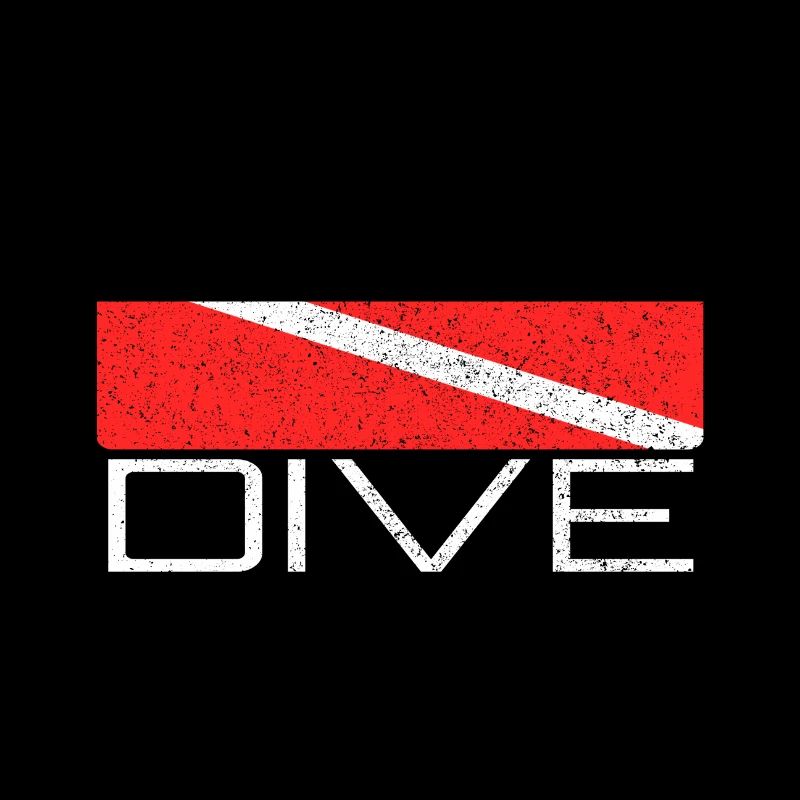 Dive | Dive design with dive flag for divers