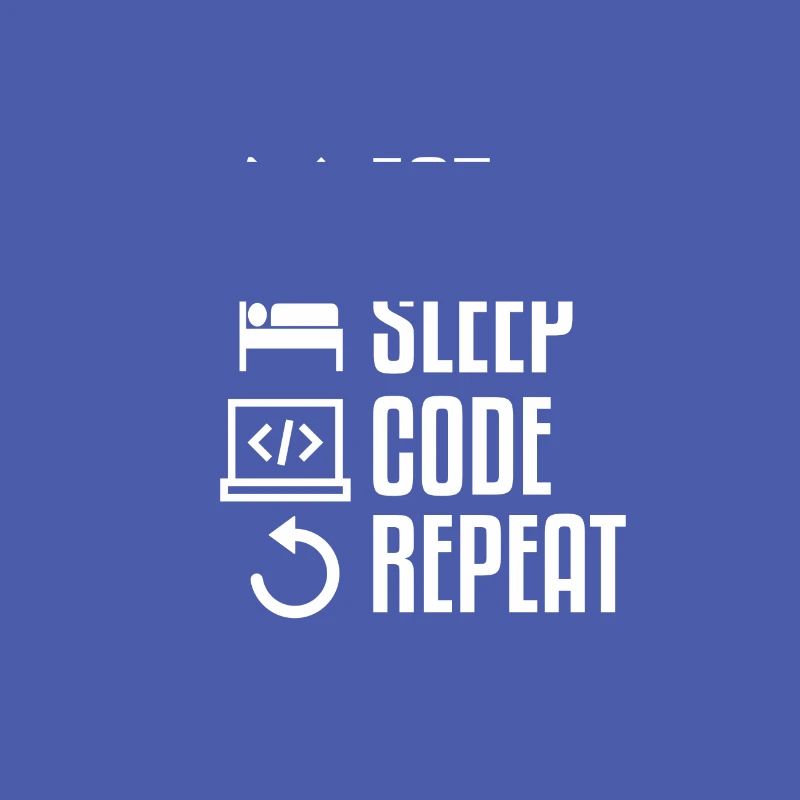 EAT SLEEP CODE REPEAT WHITE Computer T-Shirt