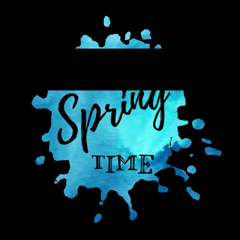 Splash de couleur bleu "It's Spring Time"