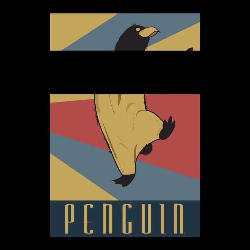 Pinguin Retro Geschenk Idee