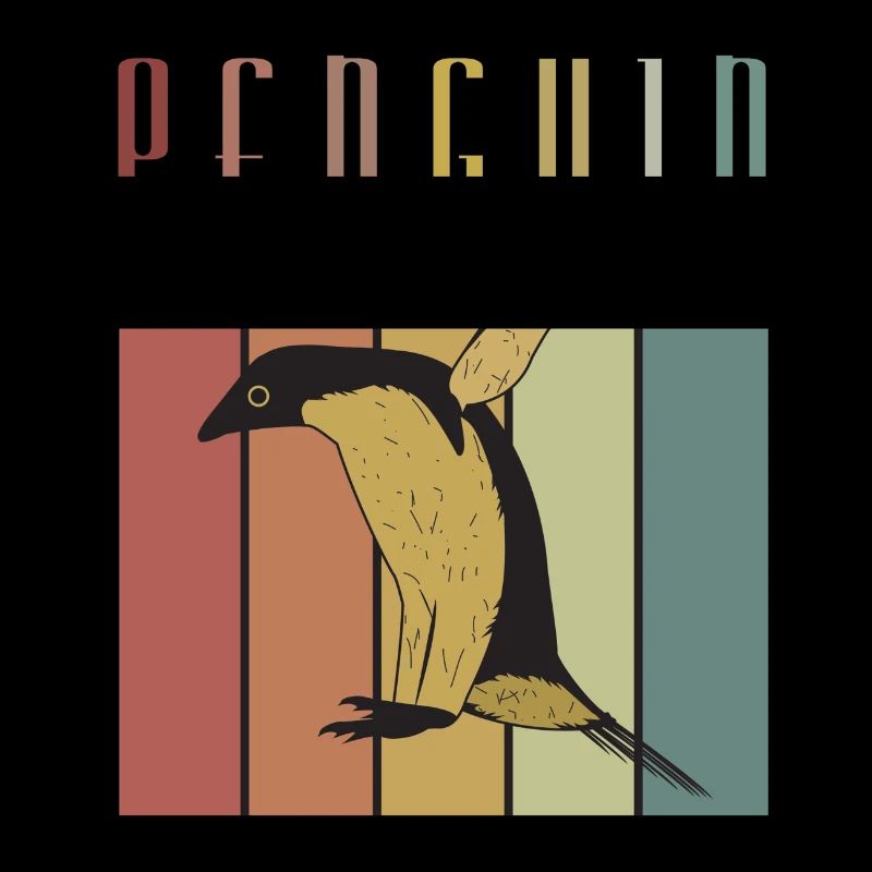 Pinguin Oldshool Geschenk Idee