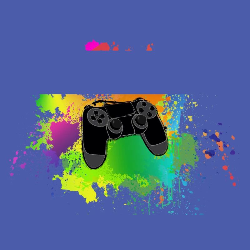 Controller Farbklecks Bunt Gaming Geschenk Idee