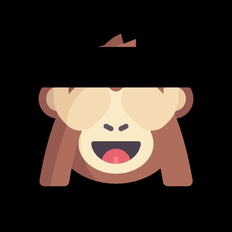 émoticône de singe mignon