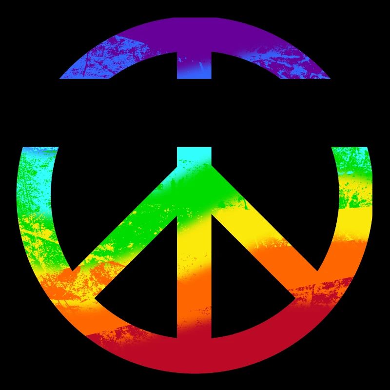 Peace-Zeichen Regenbogen Rainbow Frieden Graffiti
