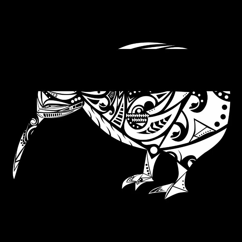 Maori Kiwi Oiseau Blanc - Idée cadeau