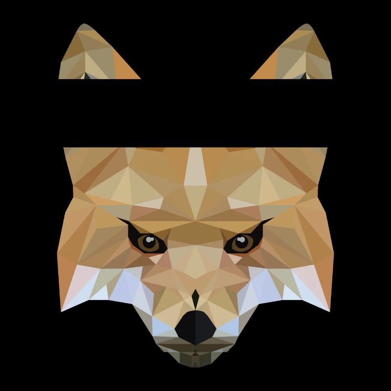 Low Poly Art Fox - Idée cadeau