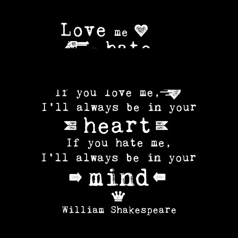 Shakespeare Love Me Or Hate Me