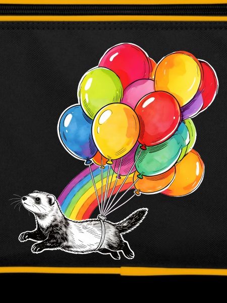 Frettchenballons und Regenbogen