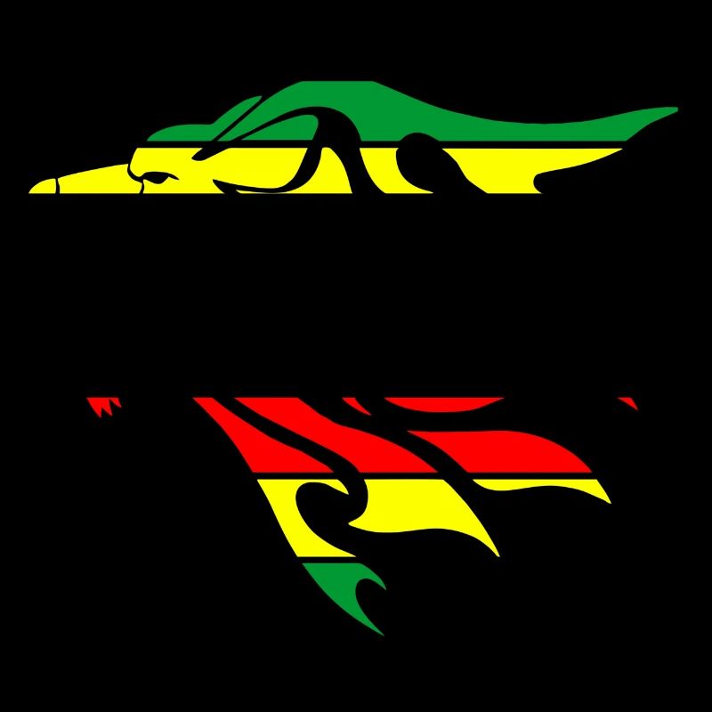 Simbabwe-Flagge Löwe