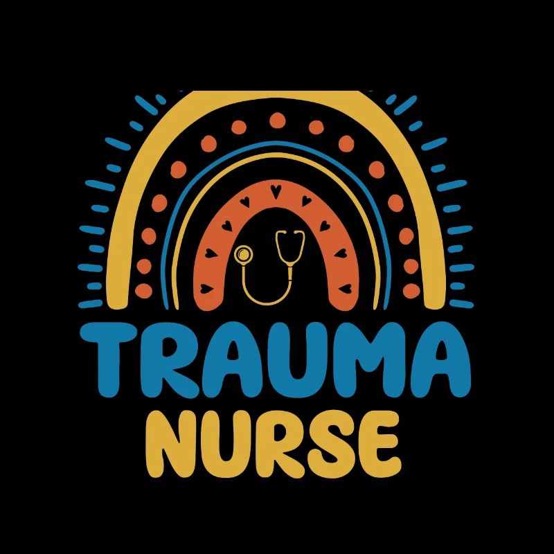Trauma Krankenschwester Boho Regenbogen Design