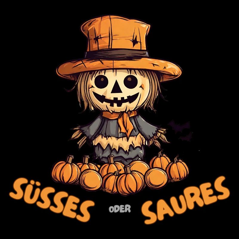 Süßes oder Saueres Halloween Vogelscheuche