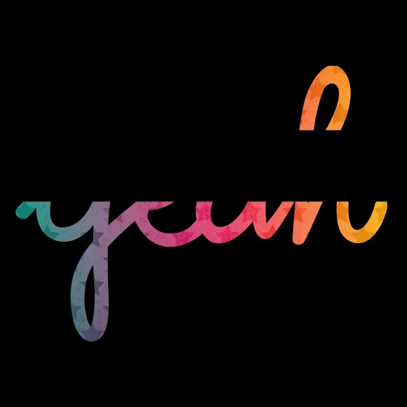 Yeah Typographie arc-en-ciel